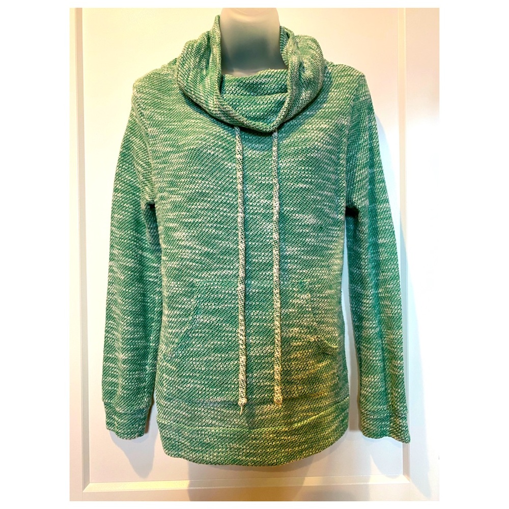 Cowl neck knit sweater